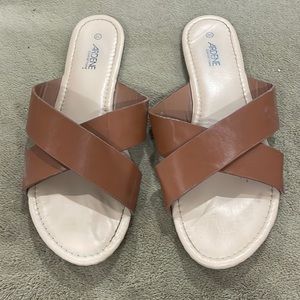 Ardene Brown/Nude Sandals - size 10